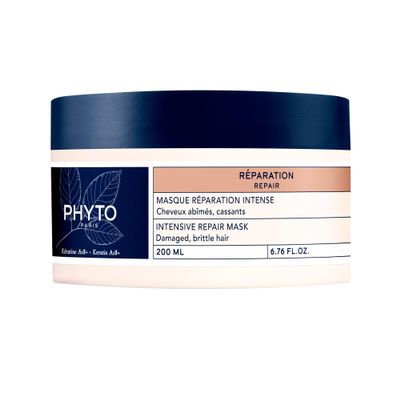 PHYTO PARIS REPAIR Intensive Restructuring Mask, Vegan, Silicone Free, Restores and Strengthens Damaged Hair and Brittle Hair Fibers, 6.76 fl.oz.