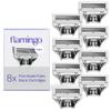 Flamingo Pubic Women's Pubic Razor Refill Cartridges, 8 Women's Razors for Shaving Bikini Line view 1