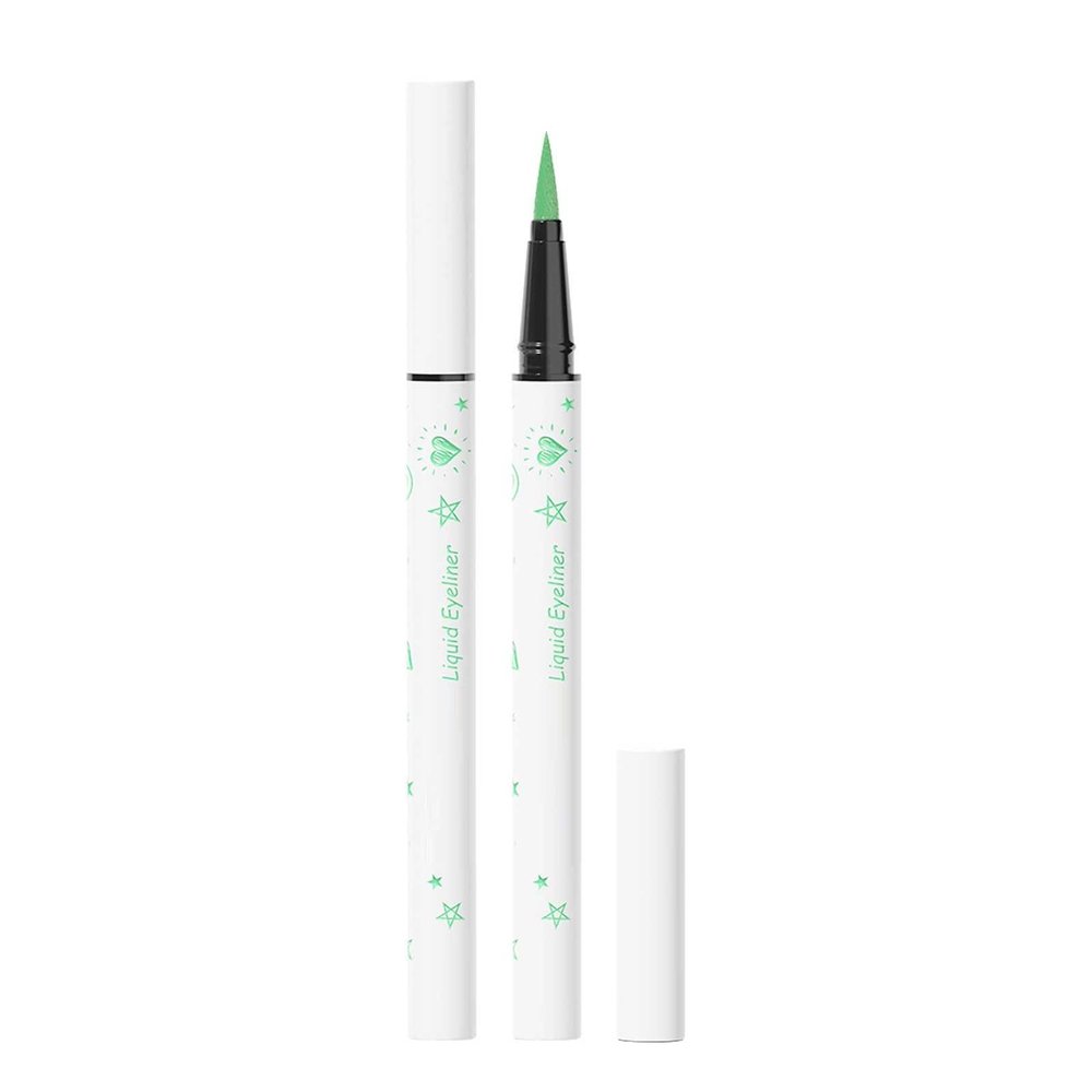 Fujiuia Rainbow Color Eyeliner Diy Painted Eyeliner Keep Makeup Without Smudging Color Eyeliner Pen 0.6ml Not Just A Patch (B, One Size)