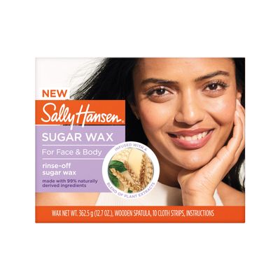 Sally Hansen Wax Kit Rinse-Off Sugar Wax | Face & Bikini Hair Removal | Vegan, No Drip, Salon Results at Home