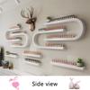 ZBJDX U-Shaped Cosmetics Display Rack, Metal Nail Polish Storage Rack, Multifunctional Wall Rack for Storing Cosmetics, Perfumes and Essential Oils (Set of 2),White view 4
