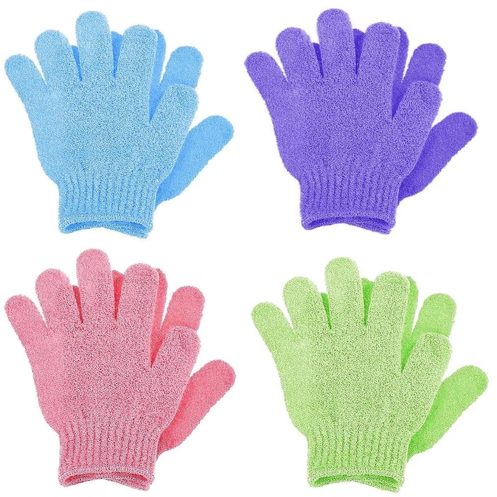 8 PCS Exfoliating Gloves, Body Scrubber Glove Exfoliator Mitts Deep Scrubbing Dead Skin Remover for Bath, Shower, Spa, Massage