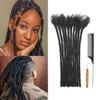 0.6cm Thickness 4 Inch Dreadlock Extensions Human Hair 20 Strands 100% Real Human Hair for Man/Women/Kids Full Handmade Permanent Loc Extensions Bundles Can Be Dyed Bleached Curled and Twisted view 1
