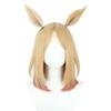 TALENARRA Blonde Gradient Orange Red Short Hair Bangs Full Hair Wig + Cilp Ears + Tail cos anime show Simulation wig 35cm 13inch (Narita Top Road) view 1