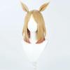 TALENARRA Blonde Gradient Orange Red Short Hair Bangs Full Hair Wig + Cilp Ears + Tail cos anime show Simulation wig 35cm 13inch (Narita Top Road) view 3