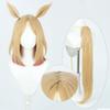 TALENARRA Blonde Gradient Orange Red Short Hair Bangs Full Hair Wig + Cilp Ears + Tail cos anime show Simulation wig 35cm 13inch (Narita Top Road) view 4