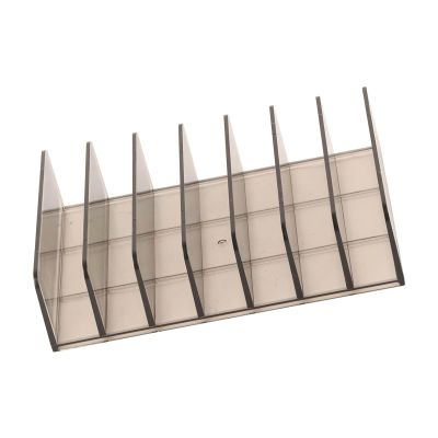 MEUMITY Eyeshadow Palette Makeup Organizer, Eyeshadow Storage Holder, 7 Sections Divided Acrylic Makeup Holder for Bathroom Countertops Vanities