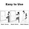Beard Bib Apron Kit, Men Shaving Apron Beard Hair Catcher Waterproof Non-Stick Trimming Grooming Cape Cloth Includes Scissors and 2 Suction Cups (White) view 4