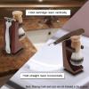 AUNMAS Stand with Brush Holder, Wooden Wood Brush Razors Drip Stand with Weighted Bottom Universal Brush Storage Rack Fits Most Brushes and All Kinds of Razors view 4