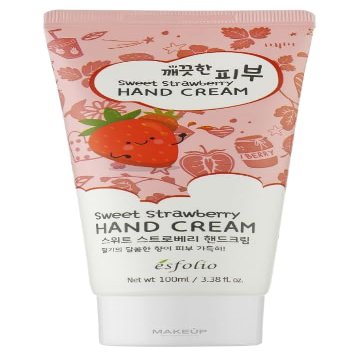 Esfolio - Sweet Strawberry Hand Cream - Korean Cute Fun K Beauty - Care For Skin - Fruit Scent Hand Lotion - 100ml/3.38 fl. oz.