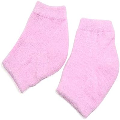 XYWHPGV  Pink Open Toe Moisturizing Exfoliating Dry and Hard Skin Comfort Heel Socks Recovery Gel 1 Pair (BDCF0 22933 90574 E6717 10E4F F3601)