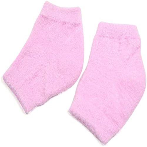 XYWHPGV  Pink Open Toe Moisturizing Exfoliating Dry and Hard Skin Comfort Heel Socks Recovery Gel 1 Pair (BDCF0 22933 90574 E6717 10E4F F3601)
