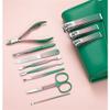 12-Piece Nail Clipper Set Complete Gradient Manicure Set Box Diagonal Nail Clipper Personal Care Pedicure Tools,green 12 pcs view 2