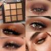 AMY'S DIARY Rose Gold Dark Brown Colorful neutral Eyeshadow Palette Makeup,9Color Matte Shimmer Natural Smokey Eye Eyeshadow palettes Highly Pigmented Neutral Long Lasting Waterproof view 2