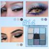 AMY'S DIARY Sky Blue Colorful Eye shadow Palette Makeup,9 Color Matte Shimmer Natural Eye Eyeshadow palettes Highly Pigmented Neutral Naturing-Looking Long Lasting Waterproof view 2