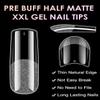 XXL Square Soft Gel Nail Tips, BORNBYME 120 PCS Half Matte False Nails Tips Nail Extenison Tips Gel Nail Tips Acrylic False Nail Tips view 2