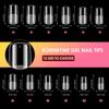 XXL Square Soft Gel Nail Tips, BORNBYME 120 PCS Half Matte False Nails Tips Nail Extenison Tips Gel Nail Tips Acrylic False Nail Tips view 4