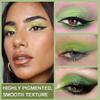 AMY'S DIARY Light Bright Green Glitter Shimmer Eye Shadow Makeup Palette 9 Colors, Emerald Dark Avocado Neon Green Highly Pigmented Matte Glitter Shimmer Pearl Waterproof for woman view 3