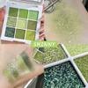 AMY'S DIARY Light Bright Green Glitter Shimmer Eye Shadow Makeup Palette 9 Colors, Emerald Dark Avocado Neon Green Highly Pigmented Matte Glitter Shimmer Pearl Waterproof for woman view 4