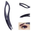 INLIMA Tweezers Eyebrow Slant Tip Hair Removal Tweezers Stainless Steel Slanted Flat Point Tip Removal Professional Eye Brow Tweezers view 2