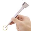 INLIMA Tweezers Stainless steel eyebrow clip, eyebrow plucking, beard plucking tweezers, silver white eyebrow trimming tool view 2