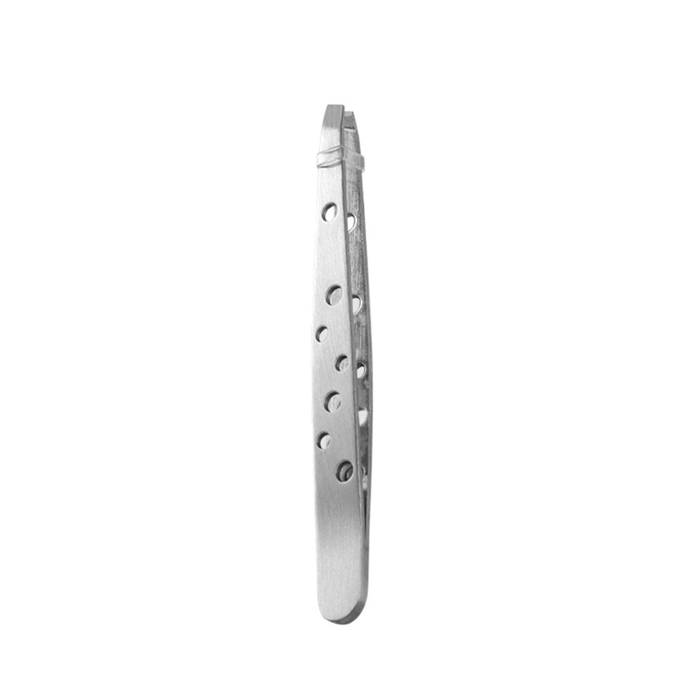 INLIMA Tweezers Stainless steel eyebrow clip with comb, oblique mouth, flat eyebrow clip, false eyelashes, auxiliary tweezers storage (Color : 6)