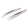 INLIMA Tweezers Nail enhancement design/facial care/eyelash extension blackhead acne removal tool professional tweezers (Color : Silver02) view 3