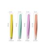 INLIMA Tweezers Eyebrow Tweezer Colorful Hair Beauty Fine Hairs Puller Stainless Steel Slanted Eye Brow Clips Removal Makeup Tools Accessories (Color : 01) view 2