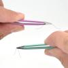 INLIMA Tweezers Hair Removal Tweezers Stainless Steel Eyebrow Tweezers Pink Blue Slanted Tip Point Face Harmless Makeup Beauty Tool Pliers (Color : 02) view 2
