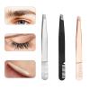 INLIMA Tweezers Steel Eyebrow Tweezers with Comb Nail Rhinestones Picker Double Eyelid Stickers Pliers Eyelashes Extension Clip (Color : Silver) view 3