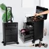 Rolling Makeup Case Professional Makeup Train Case Makeup Artist Travel Organizer , Cosmetic Case With 4 Wheels, Travel Makeup Case Artist Makeup Train Case Cosmetic Organizer Storage Drawers cosmetic view 3