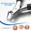 BEZOX Toenail Clipper, Straight Blade Podiatrist Nail Clippers for Thick Nails for Seniors, Men and Women, Ergonomic Toe Nails Cutter for Ingrown Toenail Prevention - Black view 4