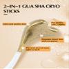 Fabludo 2-in-1 Gua Sha Cryo Sticks, Facial Skin Care Tools for Women Facial Massager, Unbreakable Stainless Steel Esthetician Supplies, Cooling Ice Globes Roller with Carry Case view 2