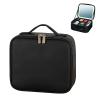 Travel Makeup Train Case Makeup Cosmetic Case Organizer Portable Artist Storage Bag, Smart LED Light Mirror Cosmetic Bag, Three Lights, Touch Screen Switch, Travel Makeup Bag ,Black cosmetic case view 1