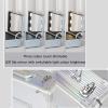 Professional Cosmetic Case Makeup Brush Organizer Makeup Artist Case, Cosmetic Case With LED Light And Mirror, 3-color Light Source, Luggage Trolley Straps, Silver cosmetic case ( Color : Silver , Siz view 3