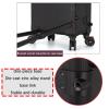 Aluminum Trolley Makeup Train Case With LED Lights Professional Cosmetic Organizer Studio, Wheels And Stands Rolling Lighted Makeup Vanity Station For Travel, Two-colour Infinitely Dimmable,Black cosm view 3