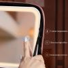 Makeup Travel Lighted Case With Large LED Light Mirror Organizer Professional Adjustable Divider Storage, Three Colour Light Sources, Professional Makeup Artist Bag Makeup Train Case,Black / Pink cosm view 4