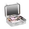 Travel Makeup Bag Cosmetic Case, Professional Makeup Case With Adjustable LED Warm Lights,Three Colour Light Source, With Removable Compartment, Portable LED Mirror Make-up Bag cosmetic case ( Color : view 1
