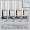 Make-up Case With LED Light,Professional Cosmetic Case Makeup Brush Organizer Makeup Artist Case Train Case, 3-colour Light Source, Aluminium Make Up Case, Adjustable Divider, Silver cosmetic case ( C view 2