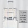 Make-up Case With LED Light,Professional Cosmetic Case Makeup Brush Organizer Makeup Artist Case Train Case, 3-colour Light Source, Aluminium Make Up Case, Adjustable Divider, Silver cosmetic case ( C view 3