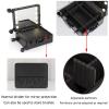 Aluminium Make Up Case, Train Case Rolling Cosmetic Organizer With Rolling Wheels And Mirror, Make-up Case With LED, For Hair Curler Brush Set And Cosmetics, Black cosmetic case ( Color : Black with 6 view 3
