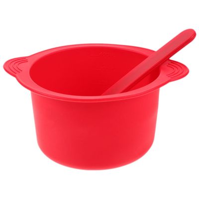 Beavorty 2sets Silicone Wax Warmer Liner Bowls High-temperature Resistant Hair Removal Wax Replacement Bowls with Mixing Sticks Capacity for Waxing and Facial Masks