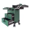 Travel Makeup Case Artist Makeup Train Case Cosmetic Organizer Storage Drawers, For Nail Supplies Cosmetology Case For Hairstylist, Cosmetic Case With Wheels, Portable Cosmetic Trolley,Green cosmetic view 1