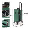 Travel Makeup Case Artist Makeup Train Case Cosmetic Organizer Storage Drawers, For Nail Supplies Cosmetology Case For Hairstylist, Cosmetic Case With Wheels, Portable Cosmetic Trolley,Green cosmetic view 2