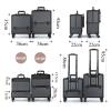 Rolling Makeup Case Professional Makeup Train Case Makeup Artist Travel Organizer, Aluminium Make Up Case, Embroidery Case Manicure Case,for Nail Supplies Cosmetology Case For Hairstylist Black cosmet view 2