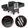 Rolling Makeup Case Professional Makeup Train Case Makeup Artist Travel Organizer, Aluminium Make Up Case, Embroidery Case Manicure Case,for Nail Supplies Cosmetology Case For Hairstylist Black cosmet view 3