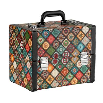 Cosmetic Case Portable Travel Beauty Box Waterproof Makeup Bag Organiser Bag Makeup Artist Bag Multifunction Bag Travel Makeup Case Beauty Train Case Leather Cosmetic Case cosmetic case ( Color : Colo