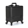 Cosmetic Train Case Beauty Cosmetic Tools Box Portable Train Case For Travel ,Beauty Makeup Train Case Travel Trolley Cosmetic Bag Rolling Organizer Vanity Box, Black cosmetic case ( Color : Black , S view 1