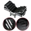 Make Up Artist Train Case Hairdressing Tools Organiser, Makeup Case Professional Makeup Case Omni-Directional Wheels, Manicure Case, Travel Makeup Case, Black/Pink, 36x22x35cm cosmetic case ( Color : view 3