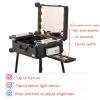 Aluminum Trolley Makeup Train Case With LED Lights Professional Cosmetic Organizer Studio, 3 Shades Of Light, Wheels And Stands Rolling Lighted Makeup Vanity Station For Travel (Black) cosmetic case view 2